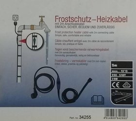 Kabel grzewczy przewód grzejny 2m z termostatem NIEBIESKI / HORIZONT