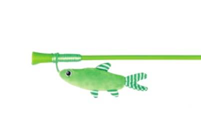 Wędka dla kota z rybką TX-45742 Zielona